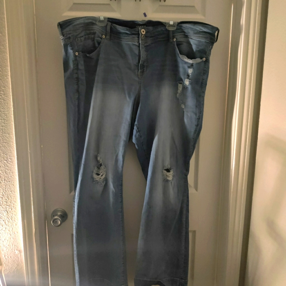 Torrid Flare Deconstructed Jeans